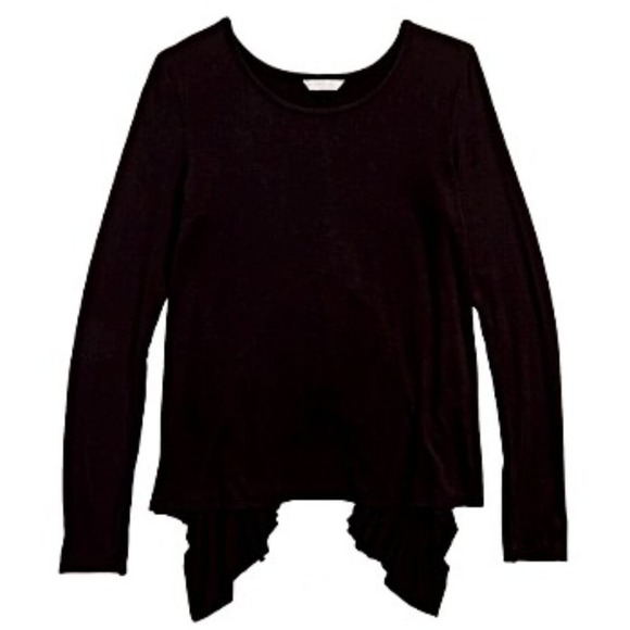 Habitual Girl Kids Girls Black Carmen Long Sleeve Basic Top Size 10 - Picture 1 of 7